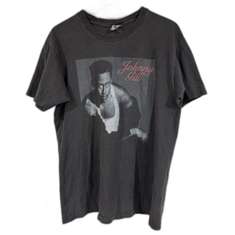 Vintage Johnny Gill Worldwide Tour Shirt 1990 Size L Single Stitch Made In USA